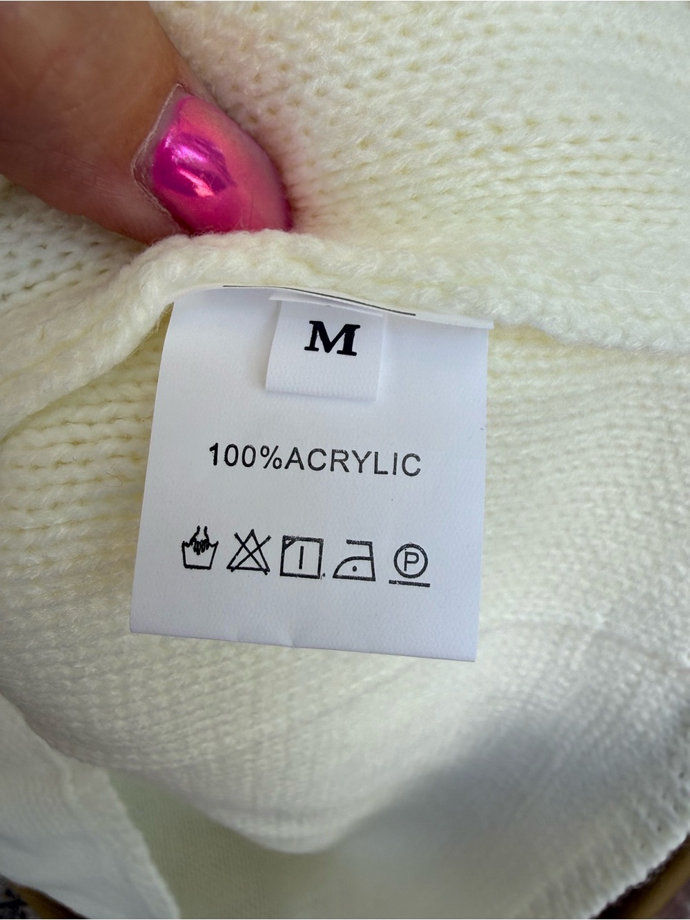 Women's Ivory Sleeveless Knit Sweater Top Size M - Picture 4 of 5
